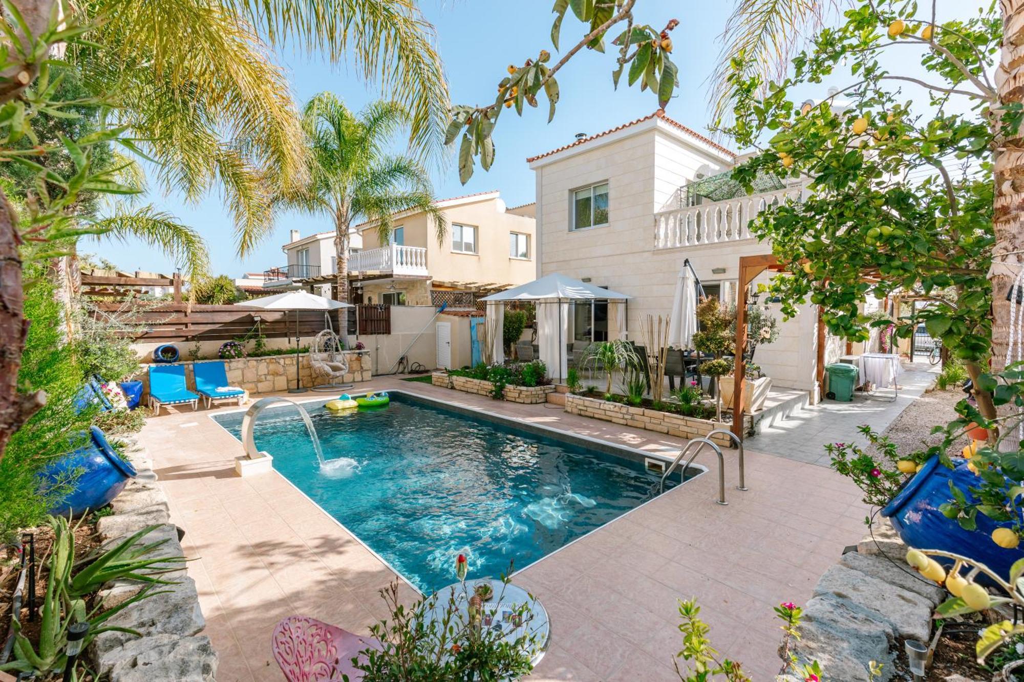 Villa Myria, 3Bd, Private Pool, Garden, Bbq, Near The Beach In Kisonerga